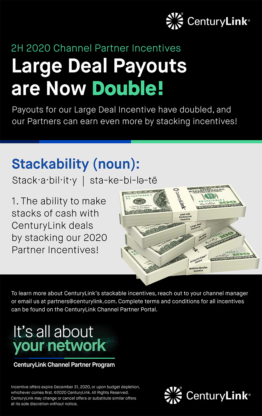 CenturyLink Stackability LARGE DEAL PAYOUTS NOW DOUBLE