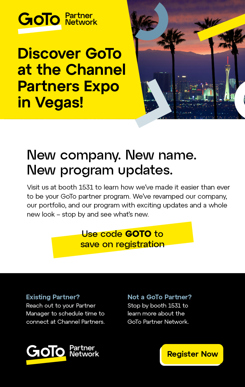 Discover GoTo at the Channel Partners Expo in Vegas!