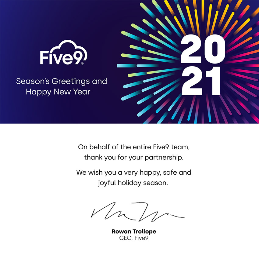 Five9 Season's greetings and happy new year!