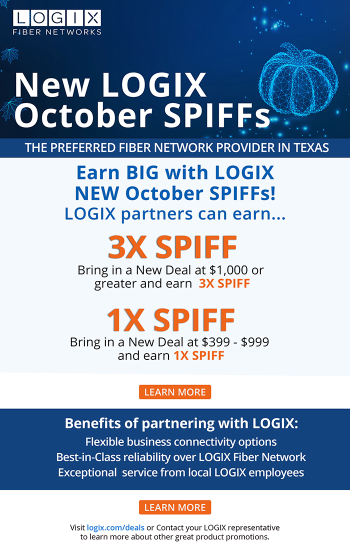 New LOGIX October SPIFFs