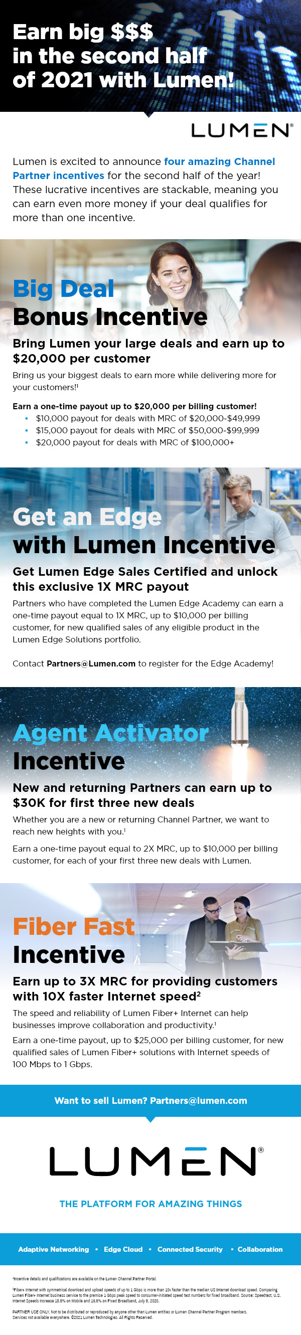 Earn big $$$ in the second half of 2021 with Lumen!