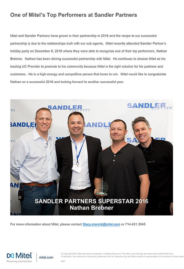 Mitel - Sandler - Nathan Brebner