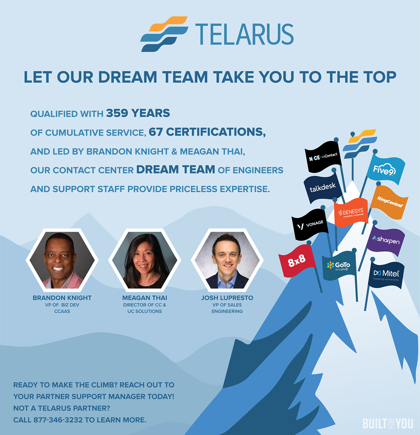Let the Telarus Dream Team Take You to the Top