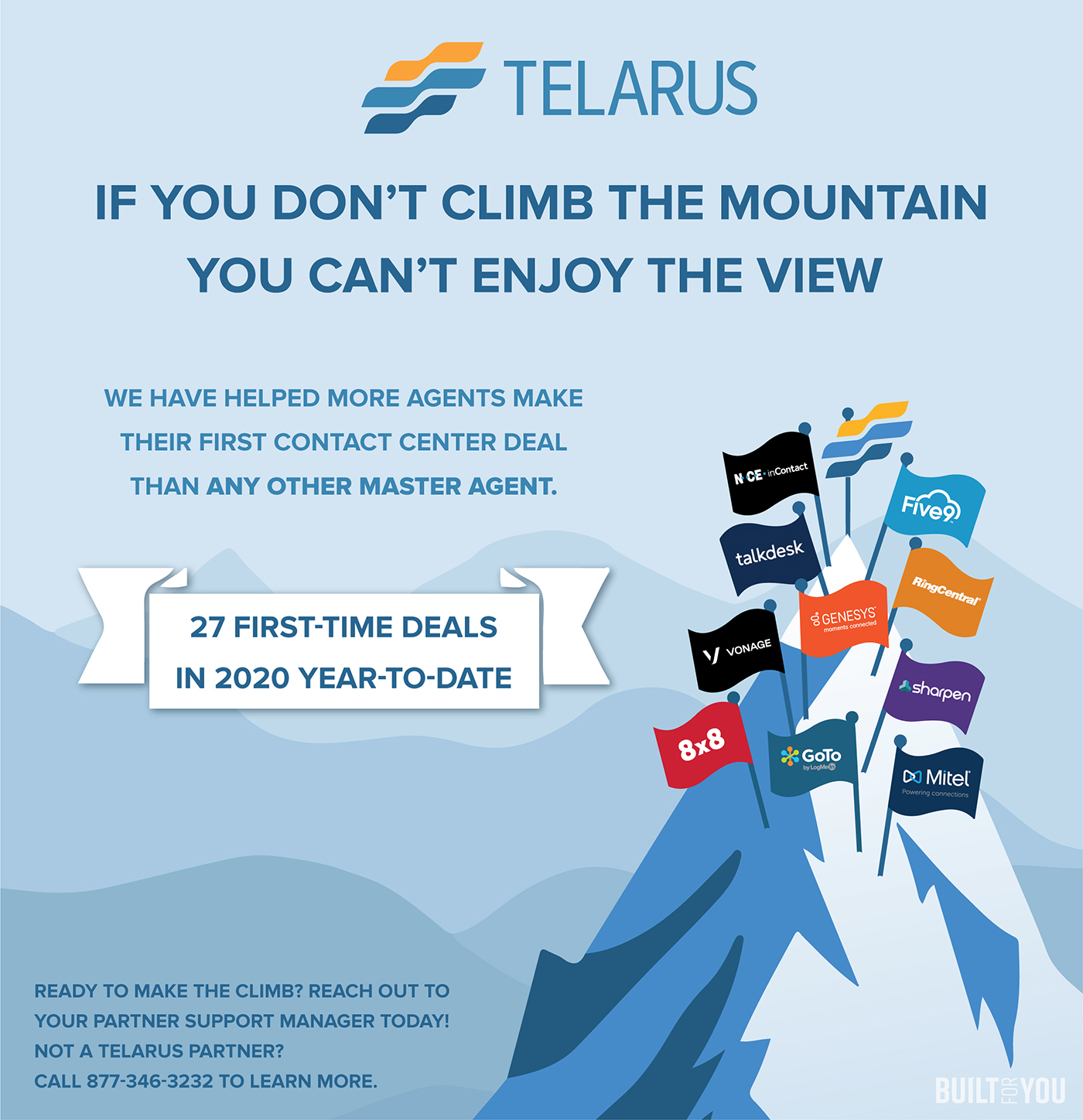 Telarus Has Helped More Agents Make Their First Contact Center Deal Than Any Other Master Agent