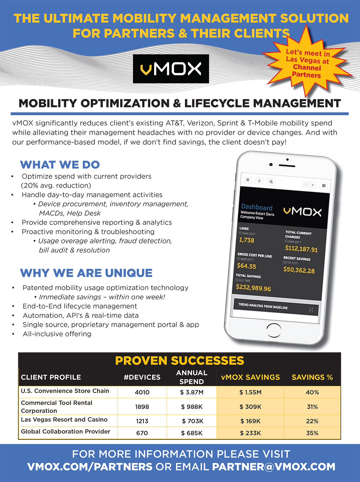 COME SEE VMOX AT CHANNEL PARTNERS