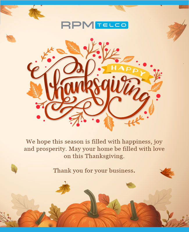 Happy Thanksgiving from RPM Telco