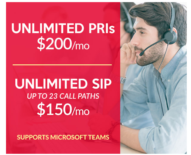 unlimited SIP only $150 a month - includes 23 call paths