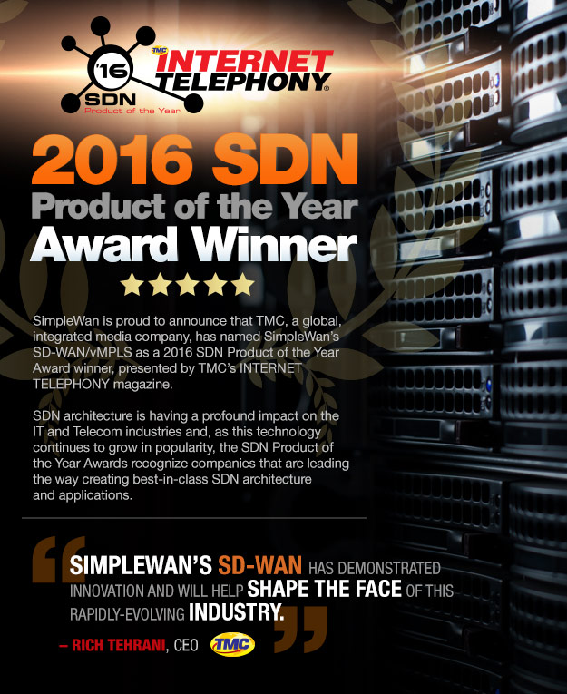 SimpleWan 2016 SDN Product of the Year Award Winner